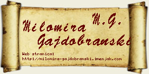 Milomira Gajdobranski vizit kartica